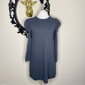 Others Follow Gray Heathered Long Sleeves Dress